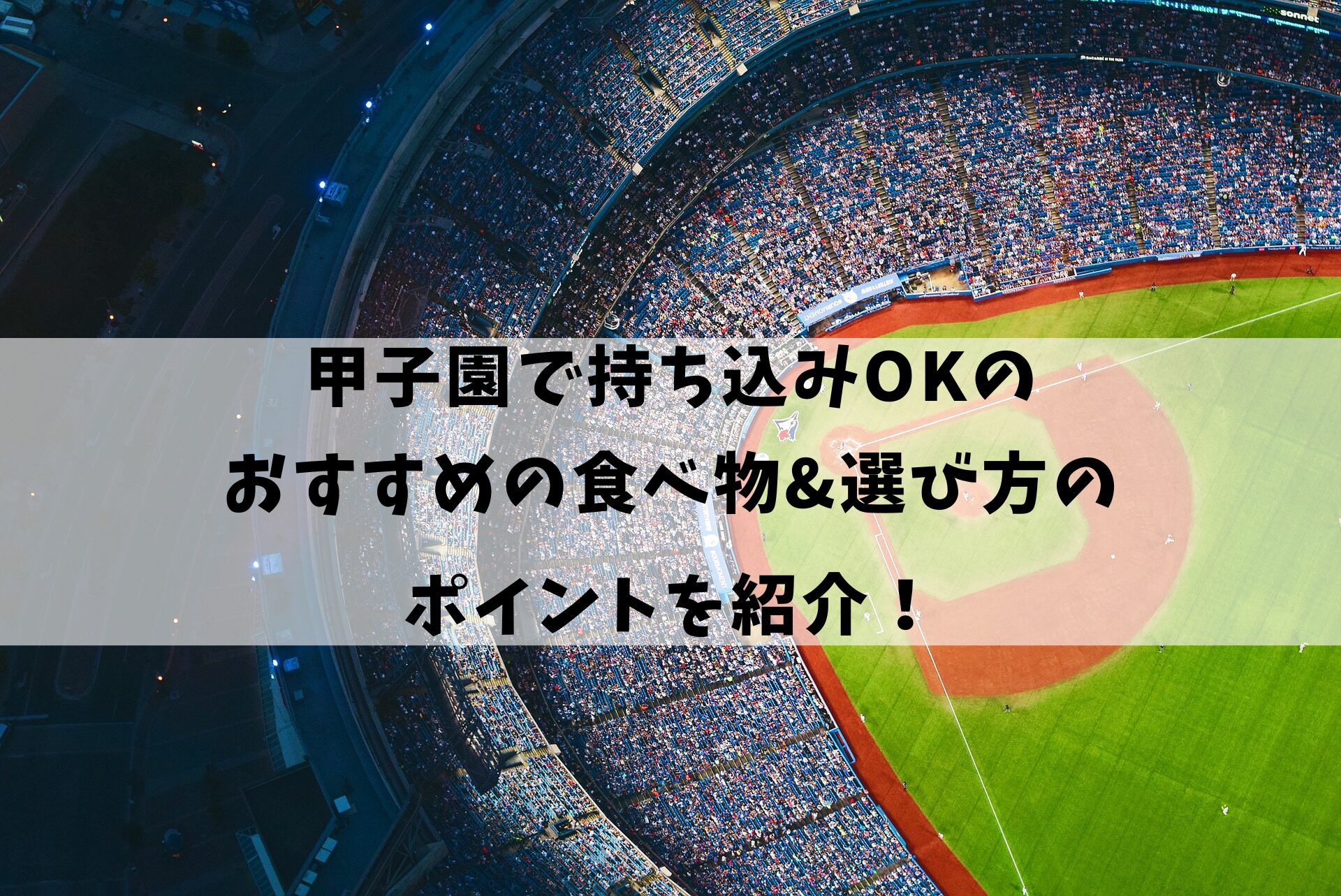 甲子園で持ち込みOKのおすすめの食べ物&選び方のポイントを紹介！